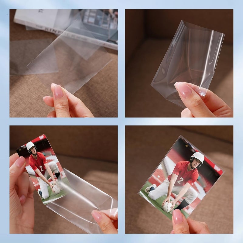 Empsun 600 Count Clear Trading Card Sleeves, Soft Penny Sleeves Protectors Fit for Standard Cards, Sports Cards, TCG/MTG Game Cards, Baseball Cards - Image 4